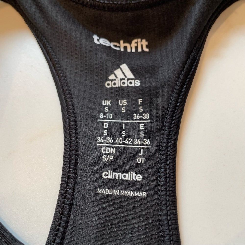 4/$30 ADIDAS sports bra black white sz S small AS IS - Picture 2 of 6